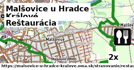 Reštaurácia, Malšovice u Hradce Králové