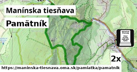 Pamätník, Manínska tiesňava