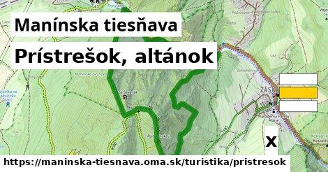 Prístrešok, altánok, Manínska tiesňava