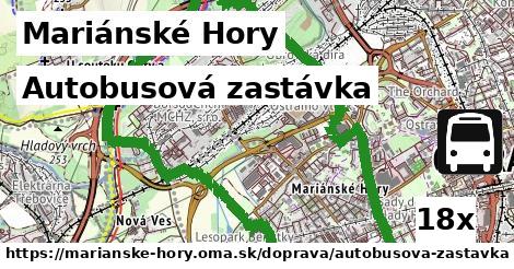 Autobusová zastávka, Mariánské Hory