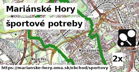 športové potreby v Mariánské Hory