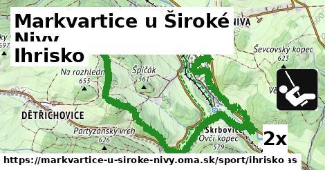 ihrisko v Markvartice u Široké Nivy