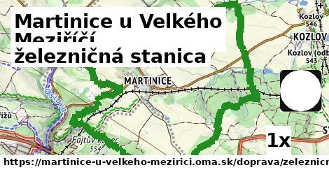 železničná stanica, Martinice u Velkého Meziříčí