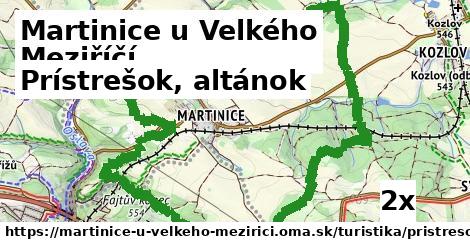 Prístrešok, altánok, Martinice u Velkého Meziříčí