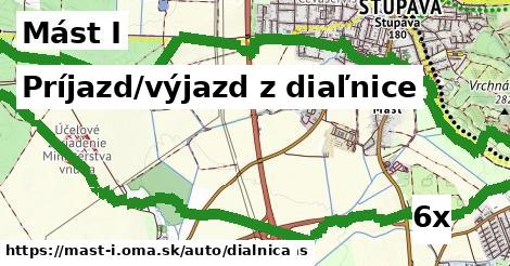 Príjazd/výjazd z diaľnice, Mást I