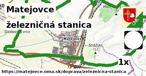 železničná stanica, Matejovce