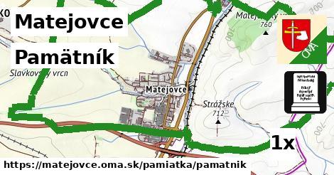 Pamätník, Matejovce