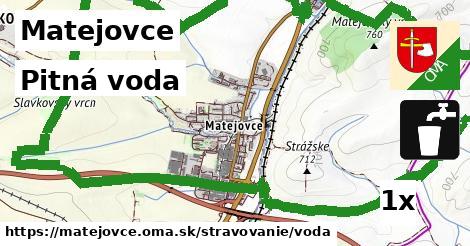 Pitná voda, Matejovce