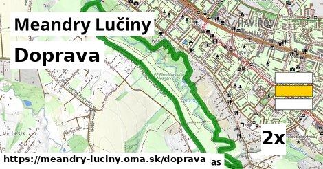 doprava v Meandry Lučiny