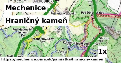 Hraničný kameň, Mechenice