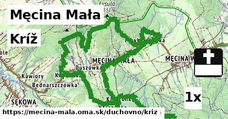 Kríž, Męcina Mała