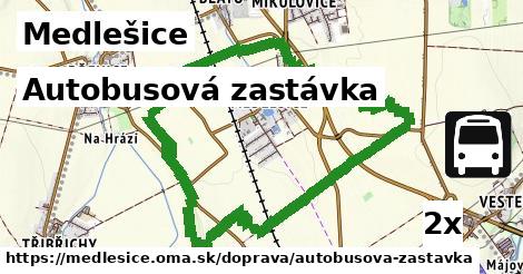 Autobusová zastávka, Medlešice