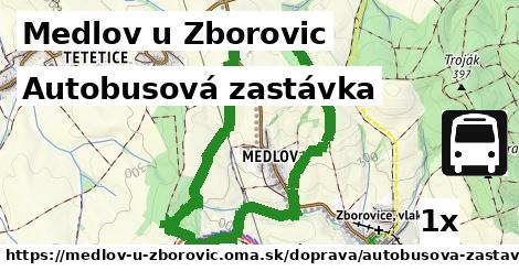 autobusová zastávka v Medlov u Zborovic