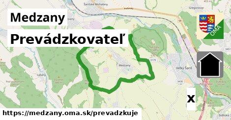 prevádzkovateľ v Medzany