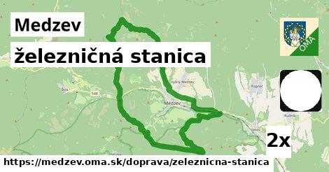 železničná stanica, Medzev