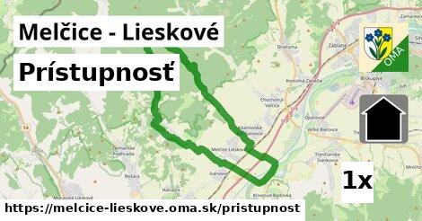 prístupnosť v Melčice - Lieskové