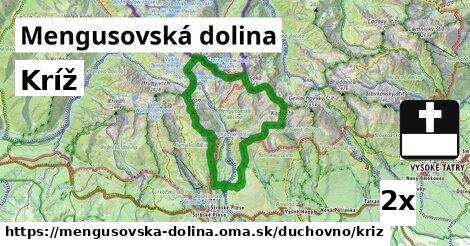 Kríž, Mengusovská dolina