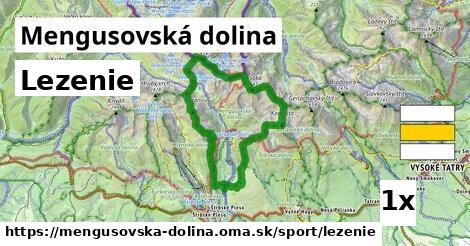 Lezenie, Mengusovská dolina