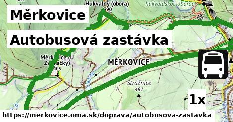 Autobusová zastávka, Měrkovice