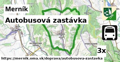 Autobusová zastávka, Merník