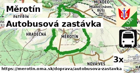 Autobusová zastávka, Měrotín