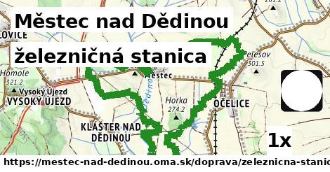 železničná stanica v Městec nad Dědinou