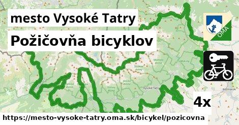 Požičovňa bicyklov, mesto Vysoké Tatry