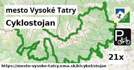 Cyklostojan, mesto Vysoké Tatry