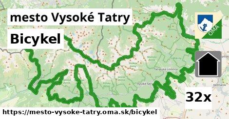 bicykel v mesto Vysoké Tatry