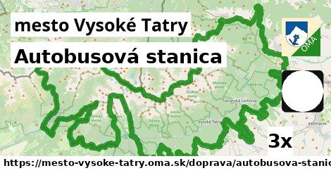 Autobusová stanica, mesto Vysoké Tatry