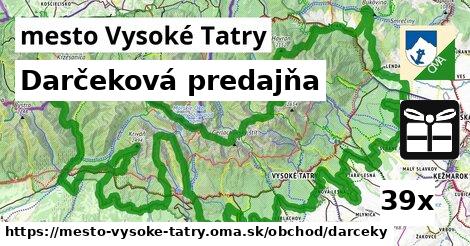 Darčeková predajňa, mesto Vysoké Tatry