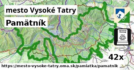 Pamätník, mesto Vysoké Tatry