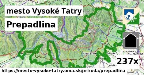 Prepadlina, mesto Vysoké Tatry