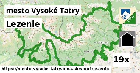 Lezenie, mesto Vysoké Tatry