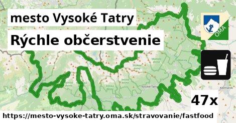 Rýchle občerstvenie, mesto Vysoké Tatry
