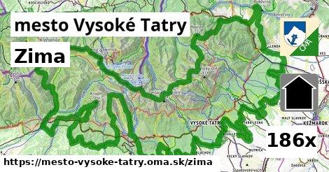 zima v mesto Vysoké Tatry