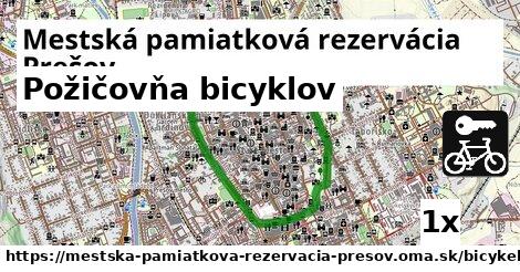 Požičovňa bicyklov, Mestská pamiatková rezervácia Prešov