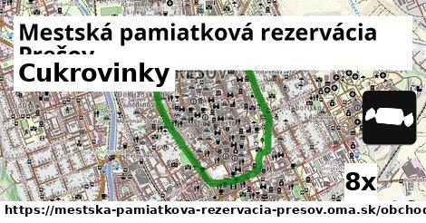 Cukrovinky, Mestská pamiatková rezervácia Prešov