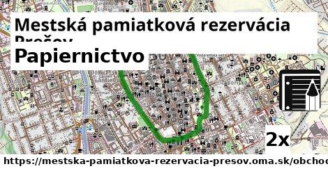 Papiernictvo, Mestská pamiatková rezervácia Prešov