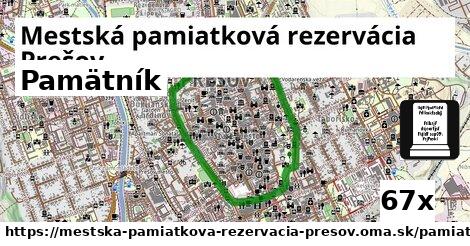 Pamätník, Mestská pamiatková rezervácia Prešov