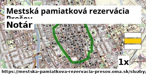 Notár, Mestská pamiatková rezervácia Prešov