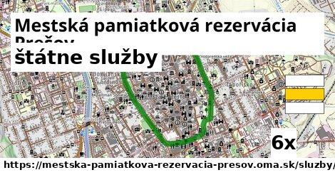 štátne služby, Mestská pamiatková rezervácia Prešov