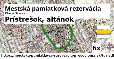 Prístrešok, altánok, Mestská pamiatková rezervácia Prešov