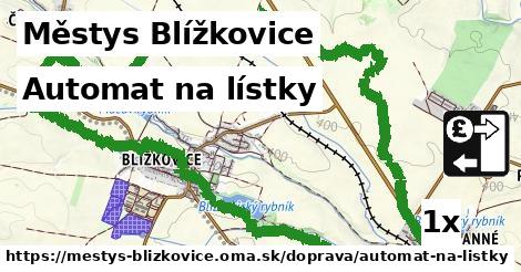 Automat na lístky, Městys Blížkovice