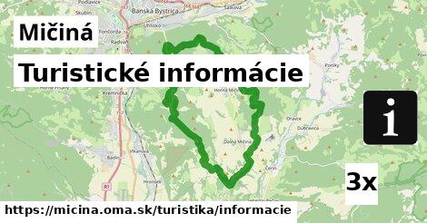 Turistické informácie, Mičiná