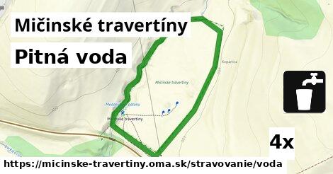 Pitná voda, Mičinské travertíny