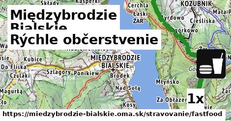 rýchle občerstvenie v Międzybrodzie Bialskie