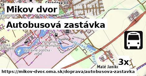 Autobusová zastávka, Mikov dvor
