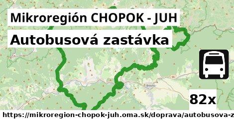 Autobusová zastávka, Mikroregión CHOPOK - JUH