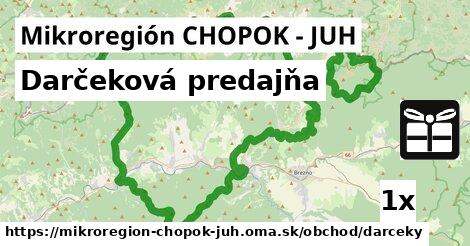 Darčeková predajňa, Mikroregión CHOPOK - JUH